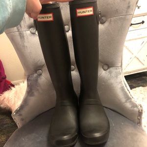 Hunter Rain Boots Matte Black